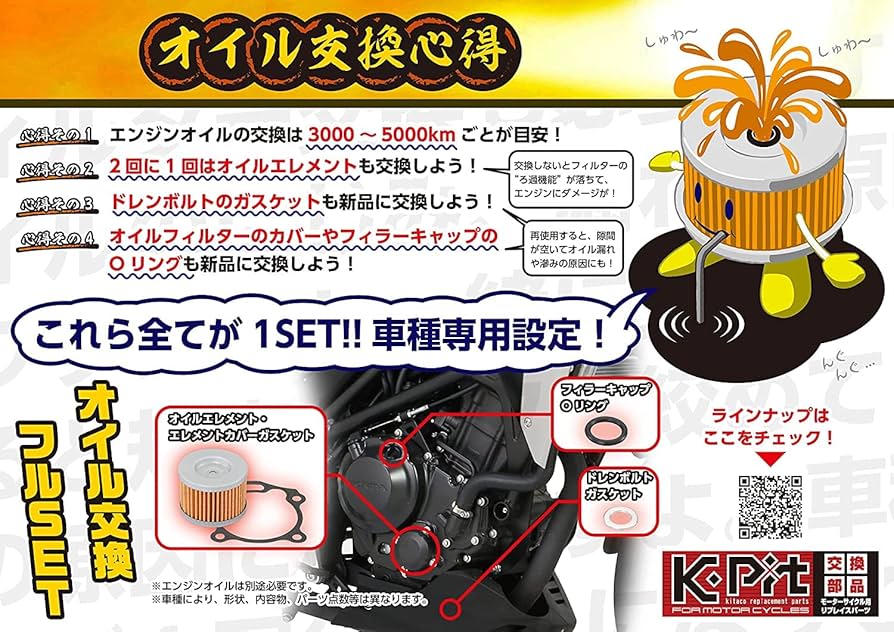 Amazon | キタコ(KITACO) K-PIT オイル交換フルセット GSX250R